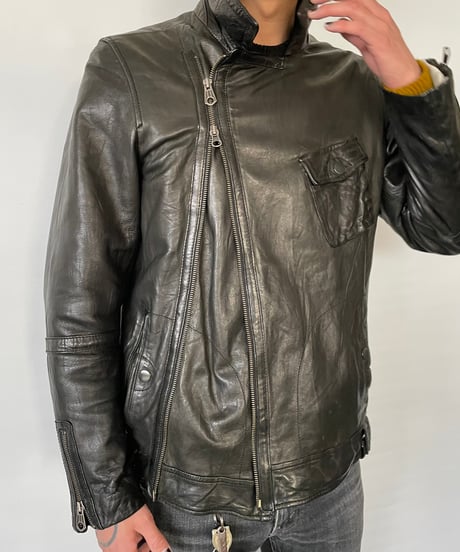OLD GAP rum leather riders jacket S