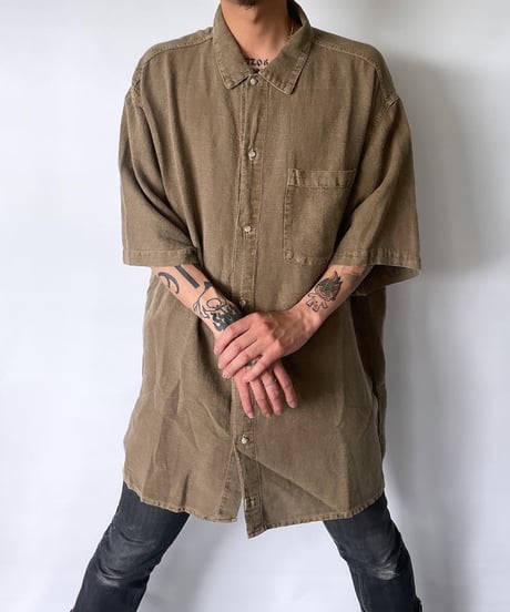 DEAD STOCK 90s GRAMICCI hemp s/s shirt XXL