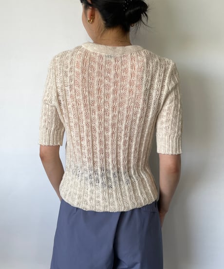 Europe vintage henry neck knit