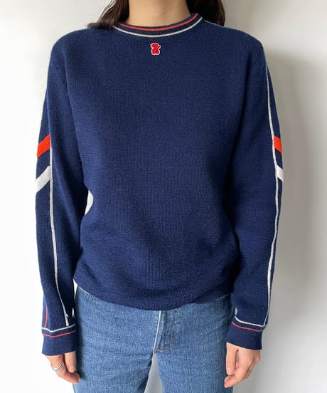 Navy Line Knit