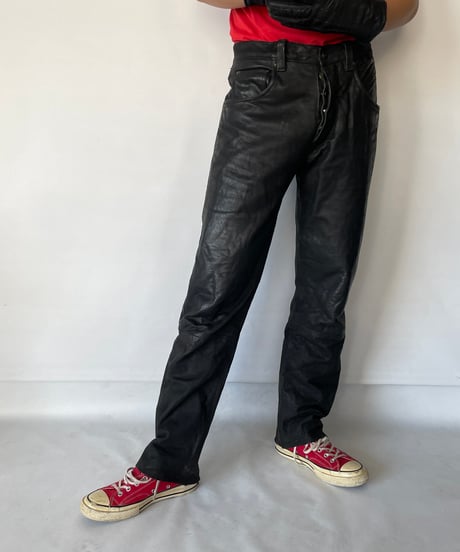 Europe Vintage Leather Pants