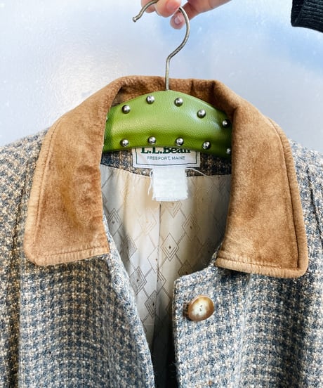 80s  L.L.Bean tweed wool coat