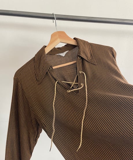 70s Lace up shirt
