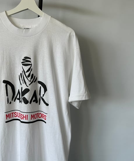 DEAD STOCK 90s "DAKAR MITSUBISHI MOTORS" s/s tee L