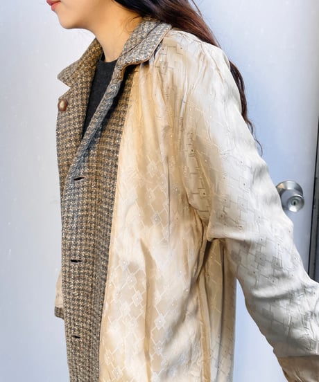 80s  L.L.Bean tweed wool coat