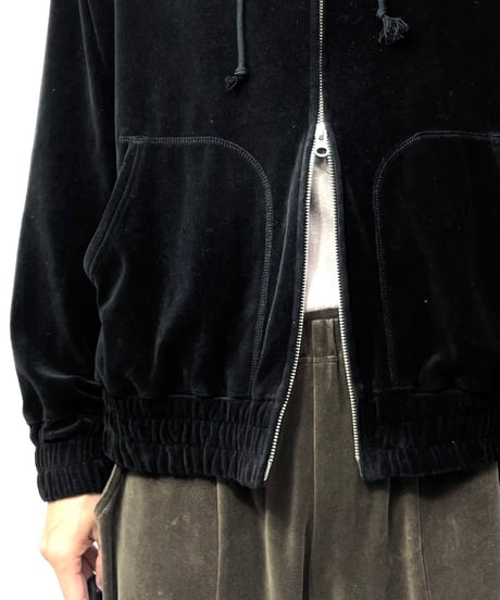 ANDER "VELOUR ZIP HOODIE"