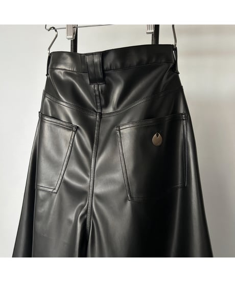 NAM "HORN PANTS - FAUX LEATHER" (BLACK)