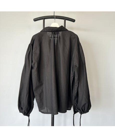 Vintage Lace up Gather Shirt