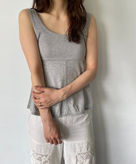 Peplum Knit Tank Top