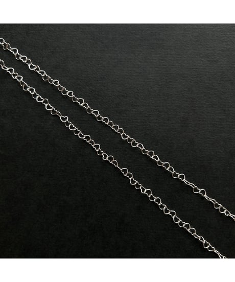 DEAD STOCK Italy 925 tiny chain necklace Heart 17