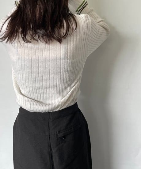 euro vintage acrylic knit polo