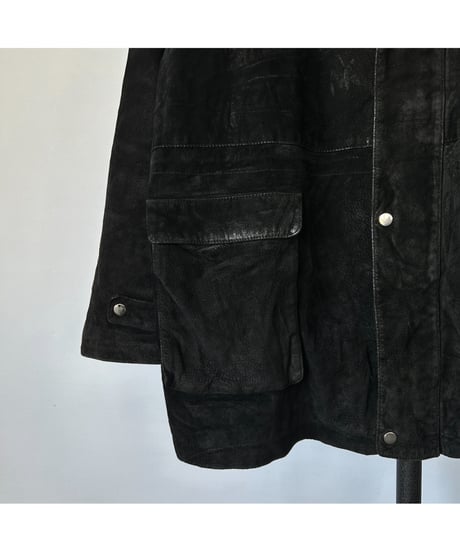80-90s  Pig Skin Stand Collar Coat