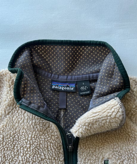 97s patagonia Retro Cardigan "natural / hunter green"