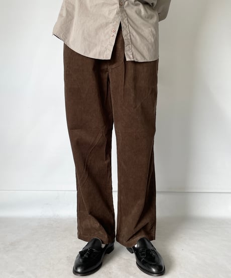 COMFORTABLE REASON "Straight Cords Slacks"