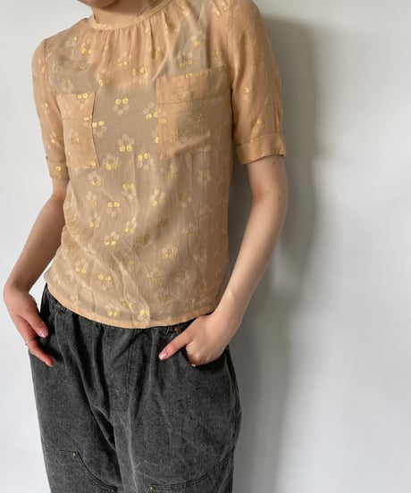 Sheer glitter blouse