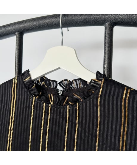 Frill Golden Stripe Dress