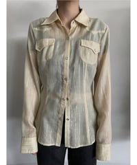 sheer Western Stripe shirt