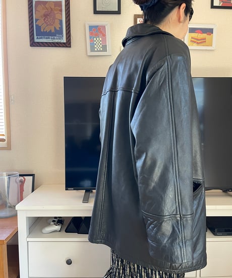 Vintage Leather Car Coat