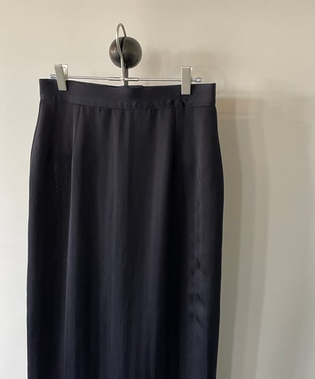 70-80s VINTAGE Stripe Slit Skirt "navy"