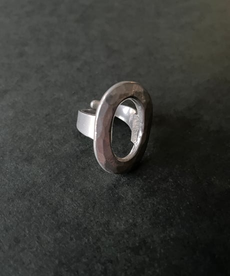 70s vintage modernist pewter ring made in Denmark S