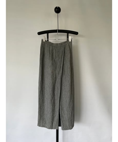 Linen tuck skirt