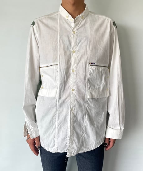 dead stock 80s Italy cotton shirt L