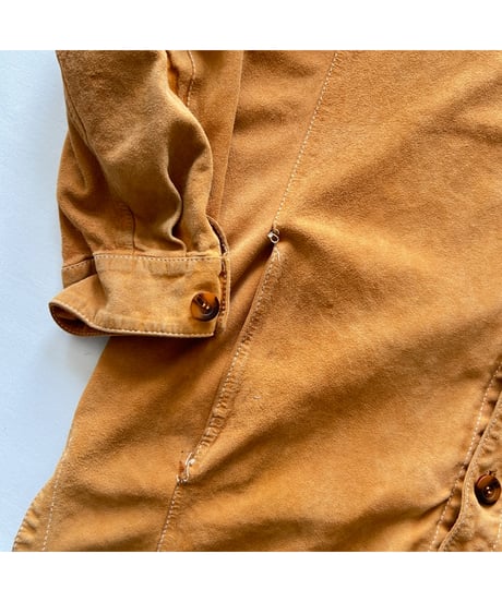 80s Vintage GOAT SUEDE LEATHER Shirt