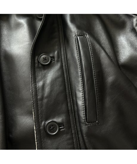 Vintage Leather Car Coat
