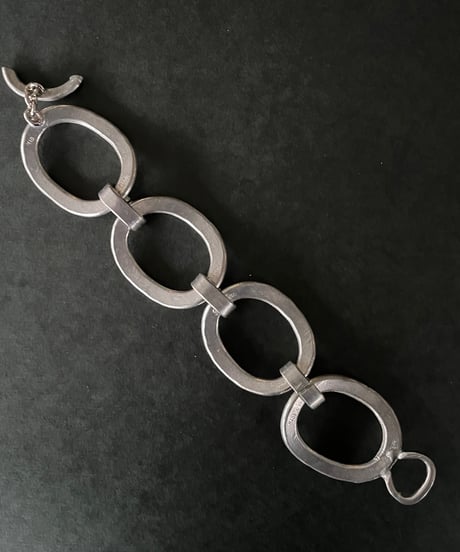 70s vintage modernist pewter bracelet made in Denmark