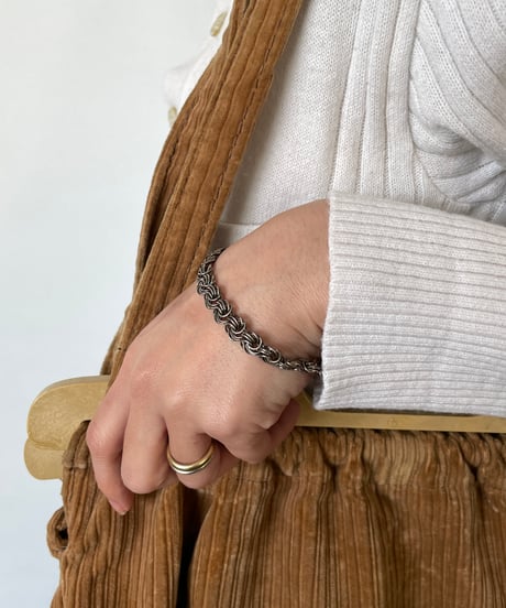 90-00s Europe vintage silver chain bracelet made in Italy