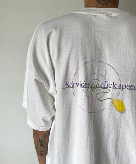 00s COMPAQ "Services @ click speed" s/s tee