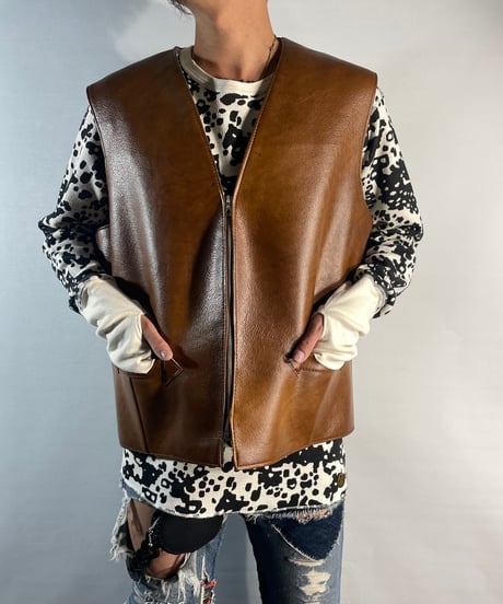 70s Euro Vintage Leather Vest