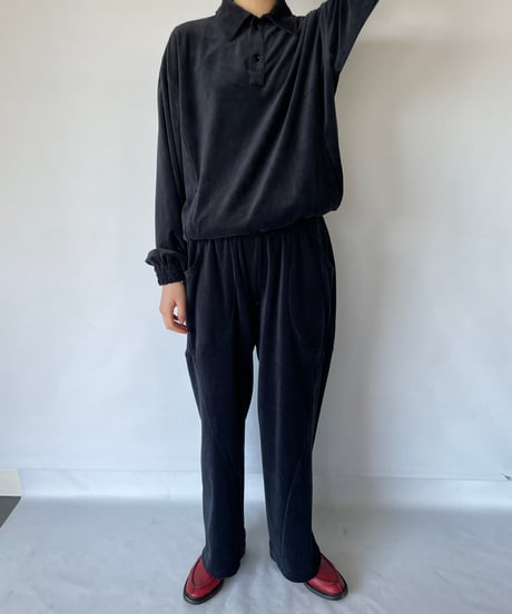 ANDER "VELOUR CURVY PANTS"