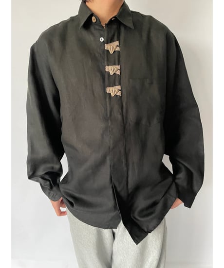 Europe Double breasted Linen Shirt