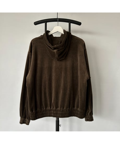 ANDER "VELOUR ZIP HOODIE"