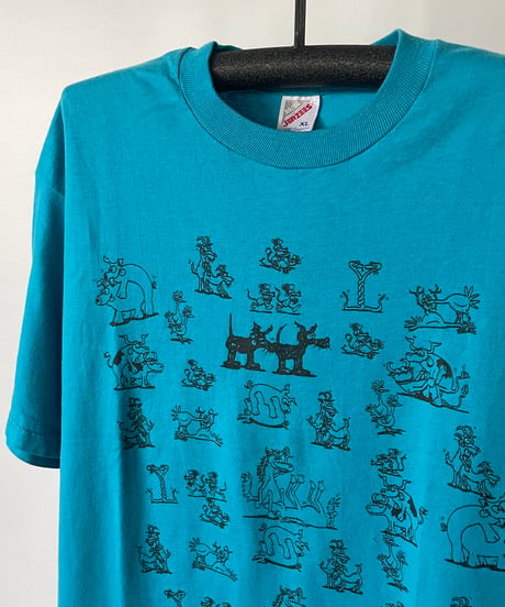 90s JERZEES "animals S○X” s/s tee XL