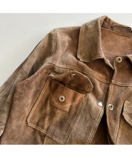 70-80s Vintage Pig leather suede Jacket