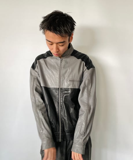 80s Two-tone Leather jacket