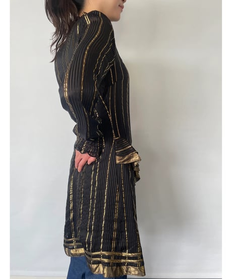 Frill Golden Stripe Dress