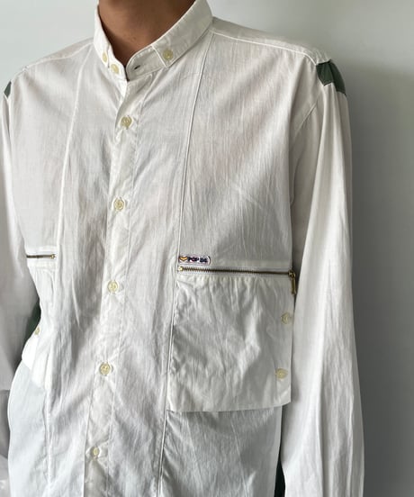 dead stock 80s Italy cotton shirt L