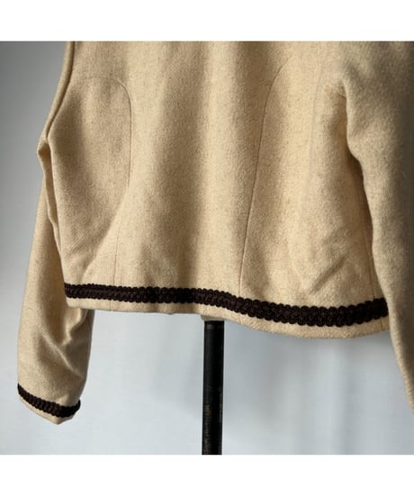 60-70s Europe Piping Short Jacket