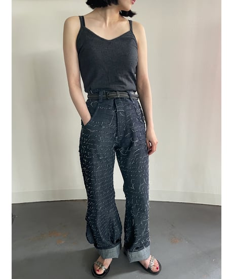 NAM "TRUMPET PANTS" (FRINGE DENIM)