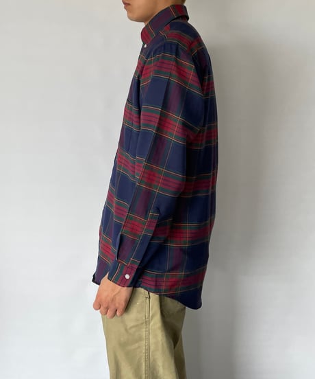 80-90s L.L.bean B/D check shirt 15h-33