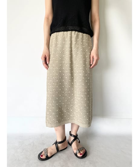 Europe Dot knit skirt