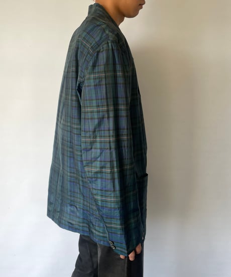 made in Italy 80s Silk Tartan check Jacket