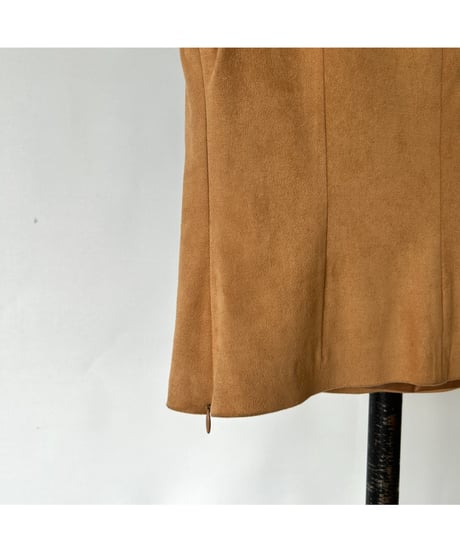 Faux suede side zip Vest