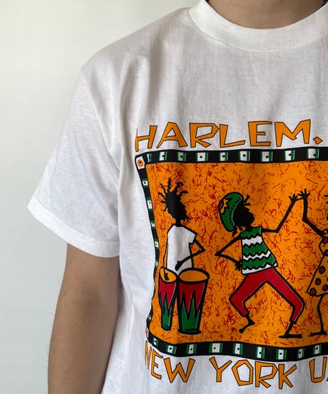 DEAD STOCK 90s "HARLEM NY" s/s tee MADE IN USA