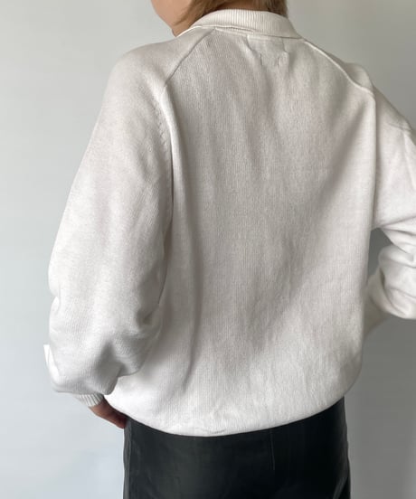 90s RALPH LAUREN cotton knit shirt L