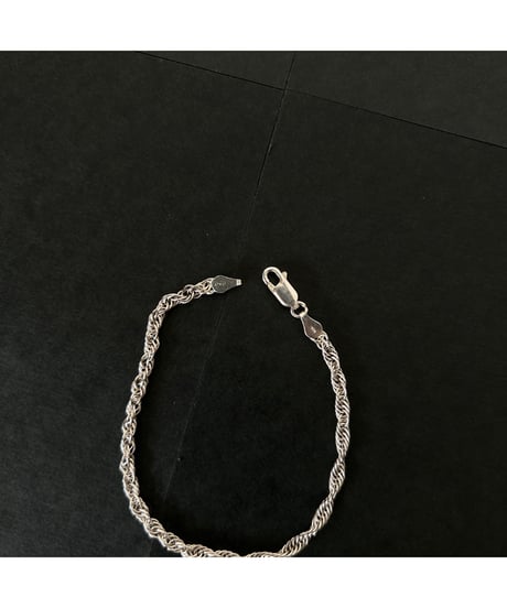 Vintage Rope ITALY 925  chain bracelet ④