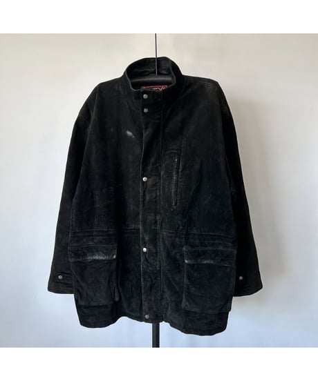 80-90s  Pig Skin Stand Collar Coat